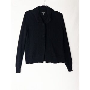 100% Cashmere Cardigan Womens S Cardigan Button Up Knit Solid Madison Collared